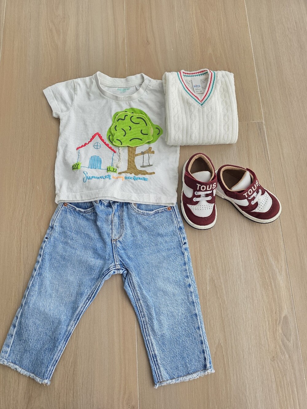Zara Baby Jeans + TOUS Sneakers - Outfit Bundle 9–12M